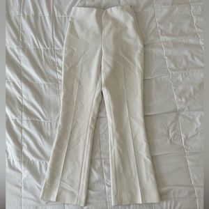 White Zara High Waisted Trouser Pants